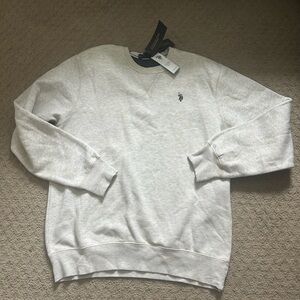 U.S.Polo ASSN. Men's Crewneck Long Sleeve Sweatshirt Gray Color Size M